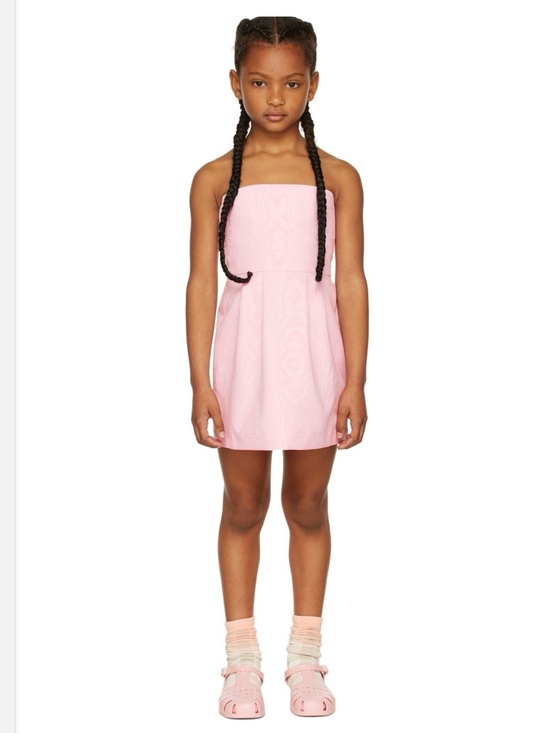 The Animals Observatory Other - The Animals Observatory Girls Logo Moare Dragonfly Strapless Bow Dress, Pink,12Y